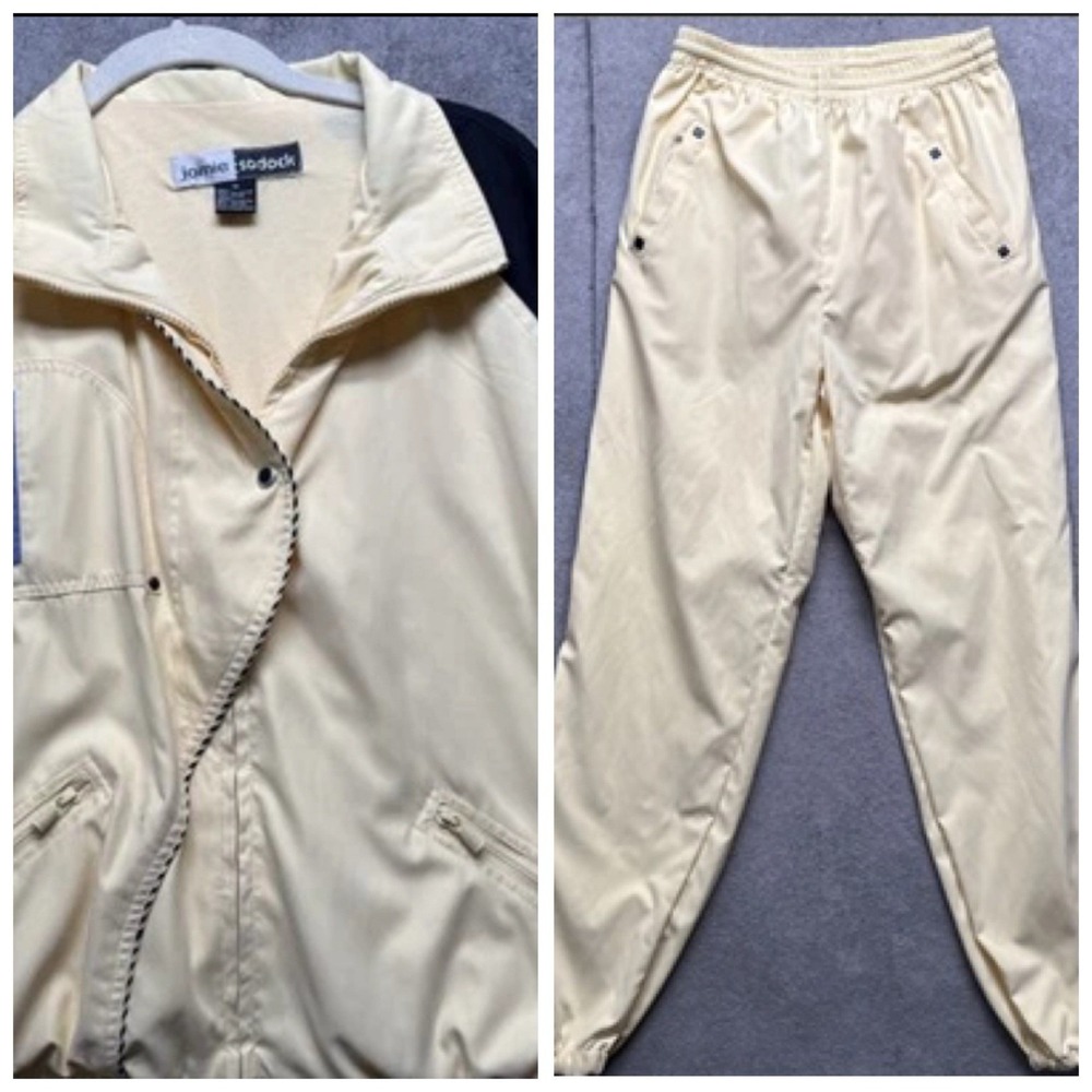 Jamie Sadock Women's Track Suit Medium‎ Sport Set Butter Yellow Golf Athleisure